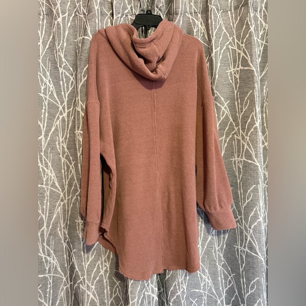FP Beach Mauve Oversized Hooded Sweatshirt size Large - Picture 3 of 4